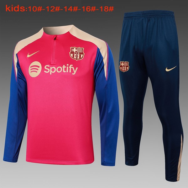 Niños Sudadera De Training Barcelona 2024-2025 Rojo Azul